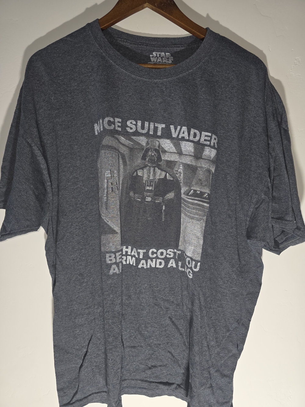 Star Wars Men’s Darth Vader Graphic Tee - Dark Gray